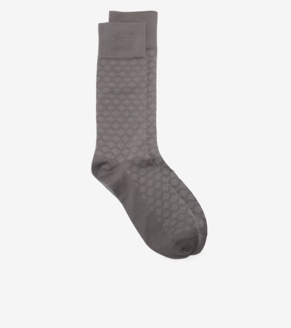 Men's Diamond Microfiber Dress Crew Socks*Cole Haan Cheap