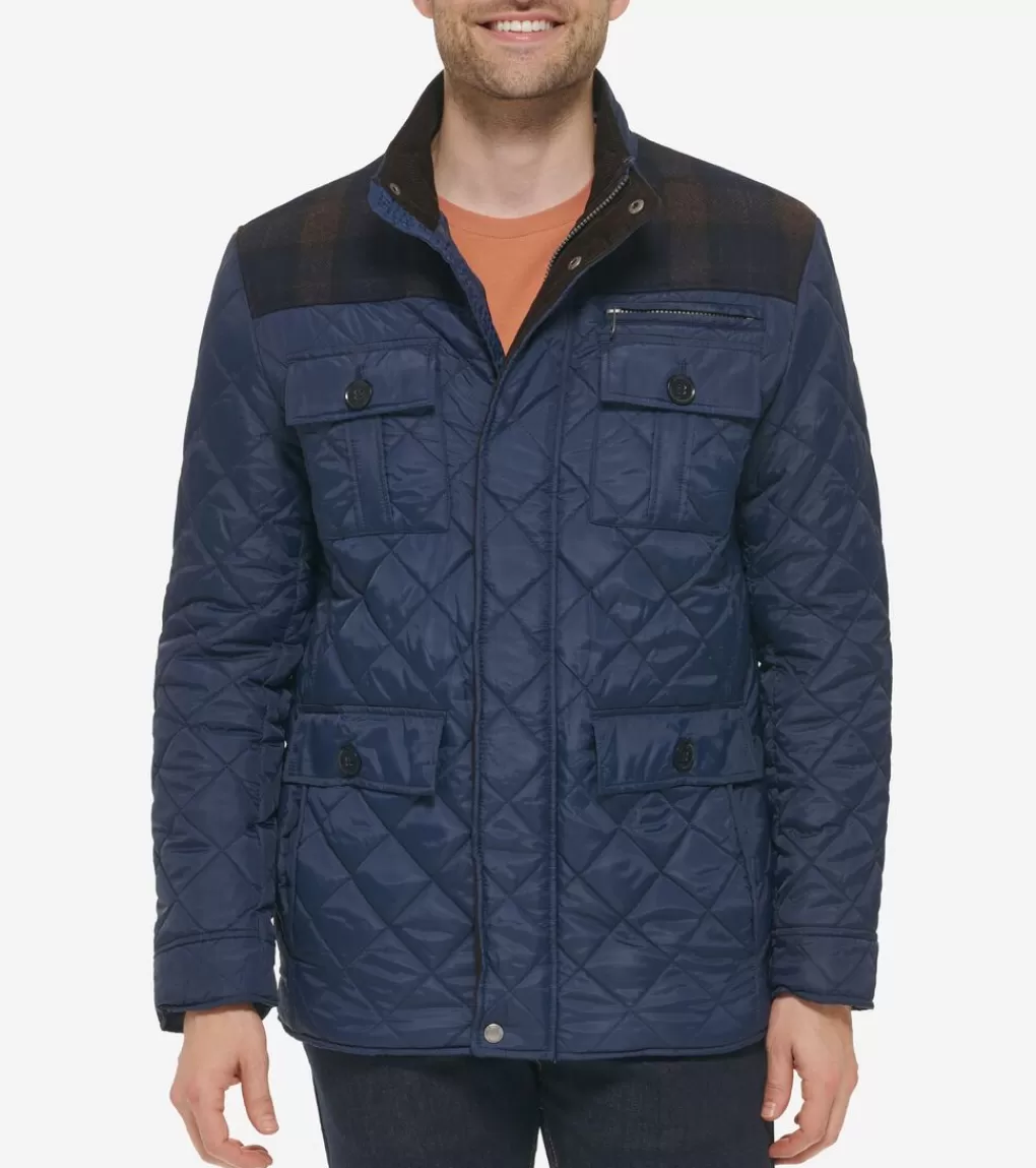 Men's Mix Media Diamond Quilted Jacket*Cole Haan Discount