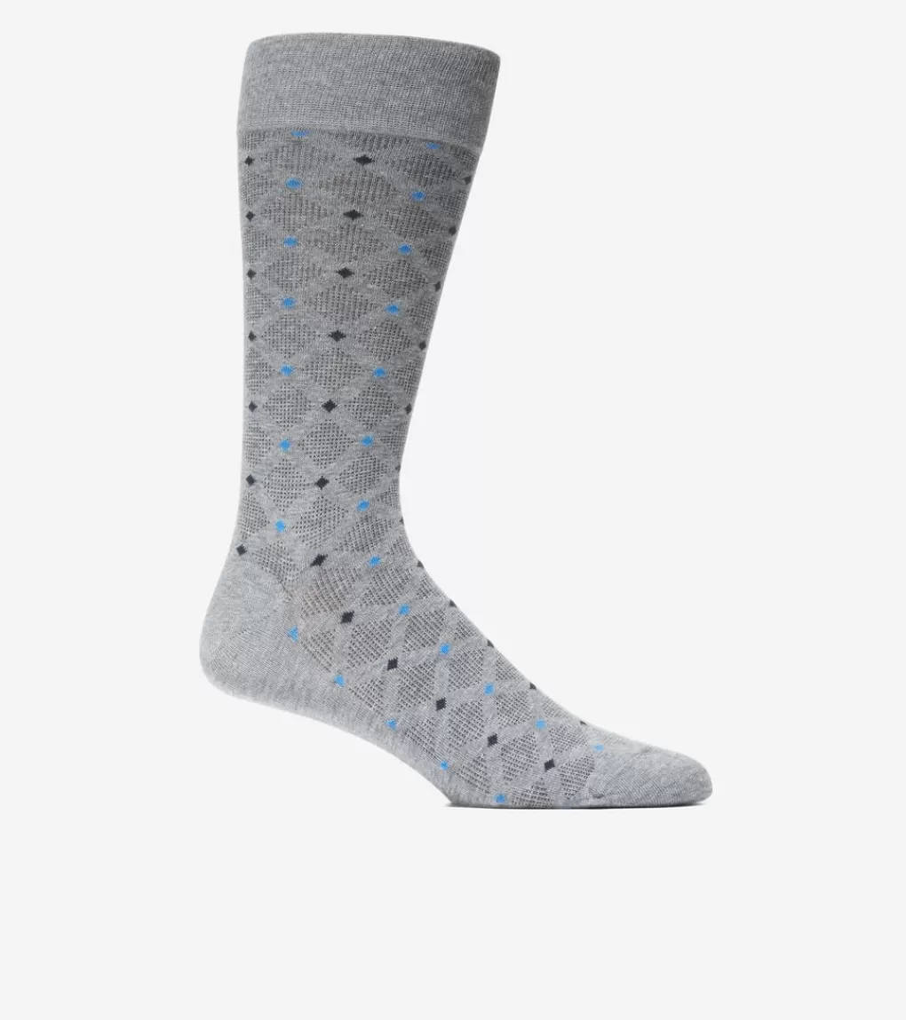 Men's Textured Diamond Dress Crew Socks*Cole Haan Clearance