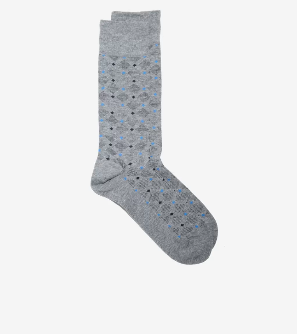 Men's Textured Diamond Dress Crew Socks*Cole Haan Clearance