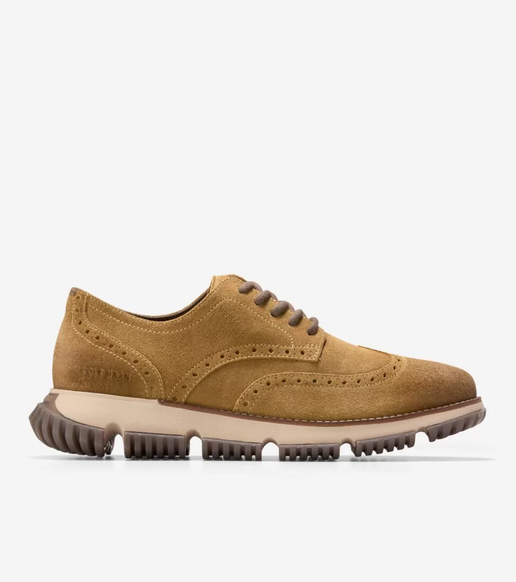 Men's 4.ZERØGRAND Wingtip Winter Oxfords*Cole Haan Best Sale