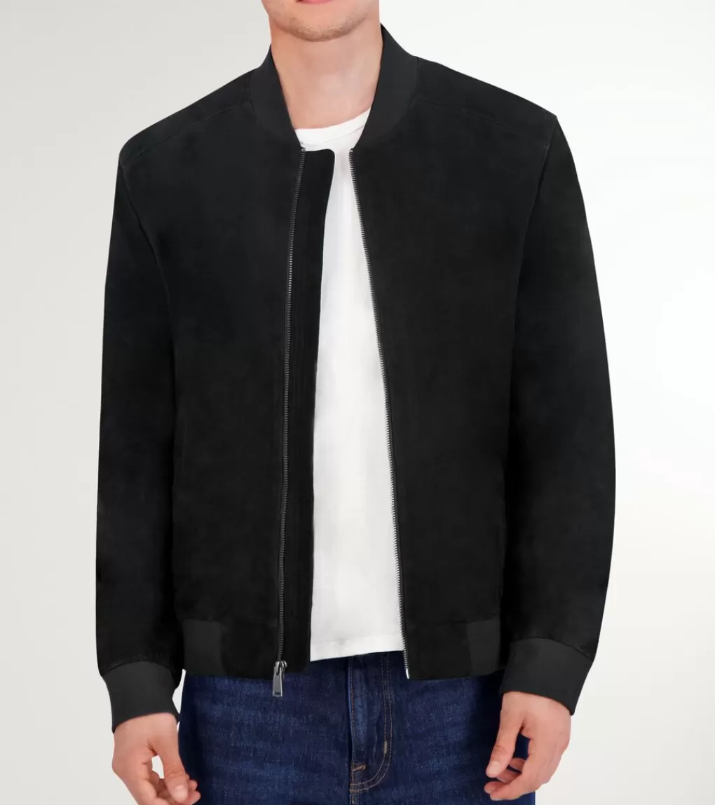 Men's Zip-up Suede Jacket*Cole Haan Store