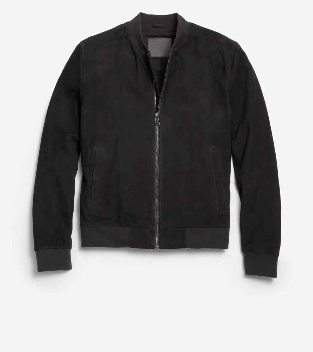 Men's Zip-up Suede Jacket*Cole Haan Store