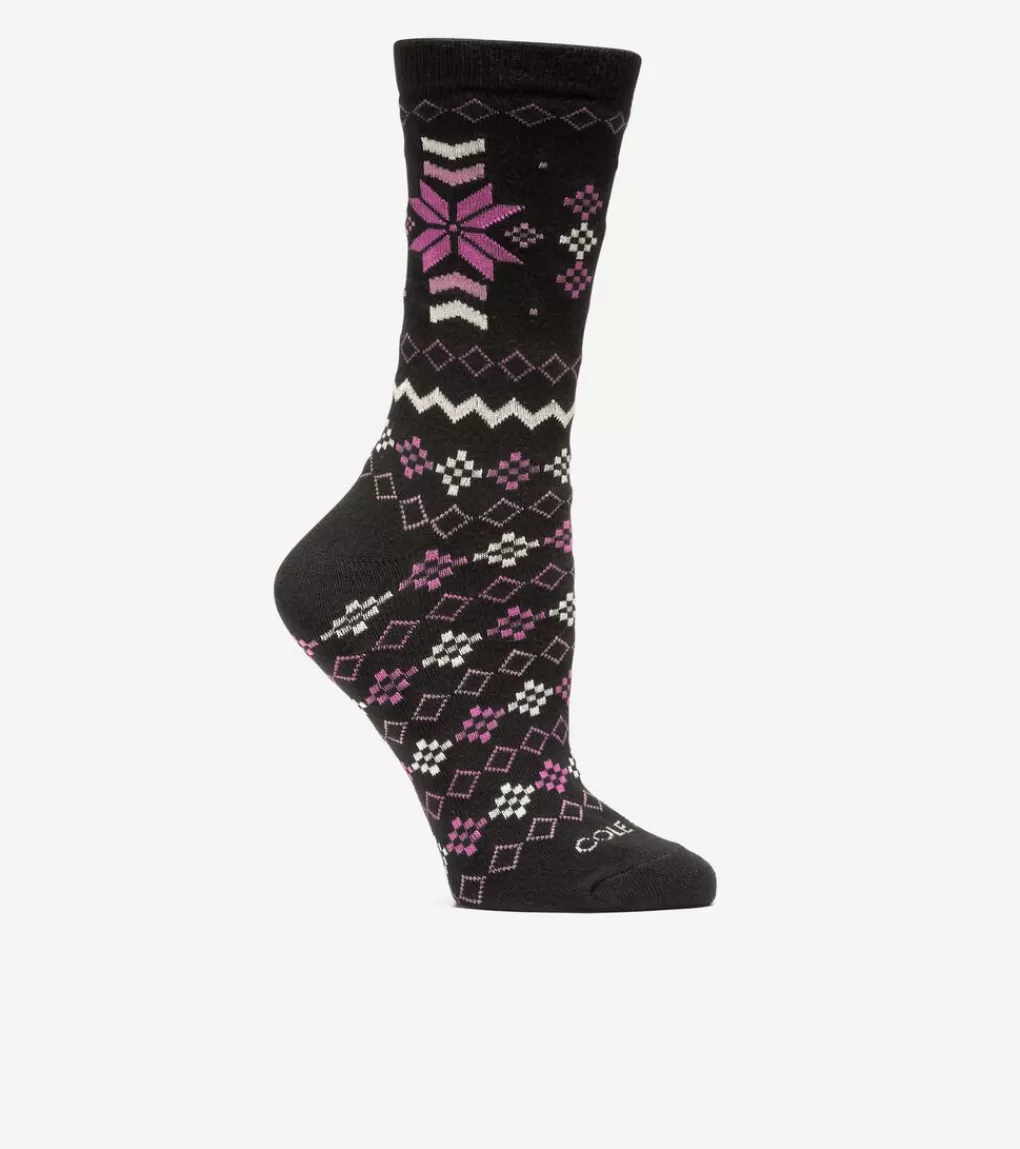 1 Pack New Fair Isle Dress Crew Socks*Cole Haan Online