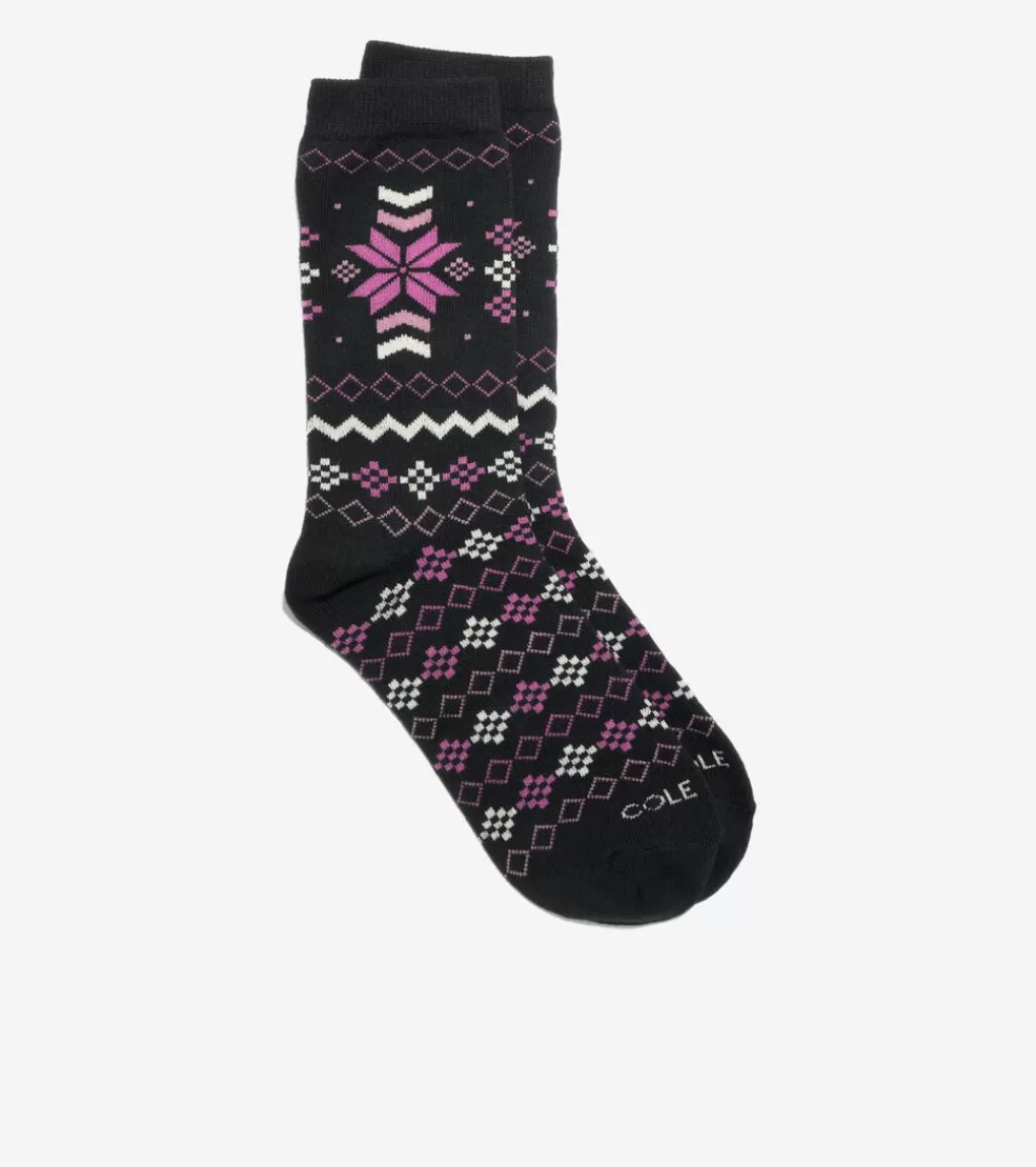 1 Pack New Fair Isle Dress Crew Socks*Cole Haan Online