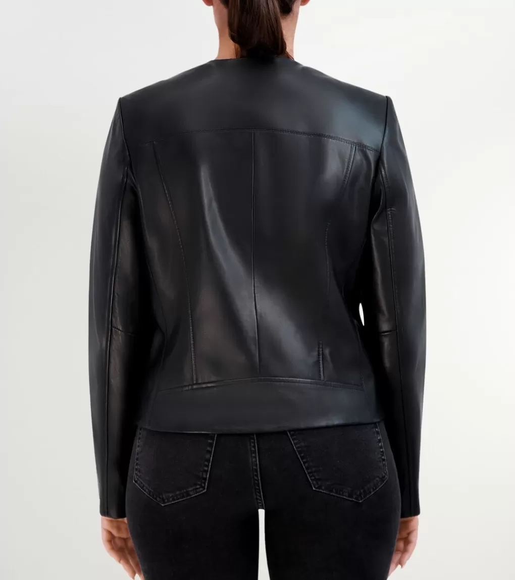 Women's Asymmetrical Leather Jacket*Cole Haan Best Sale