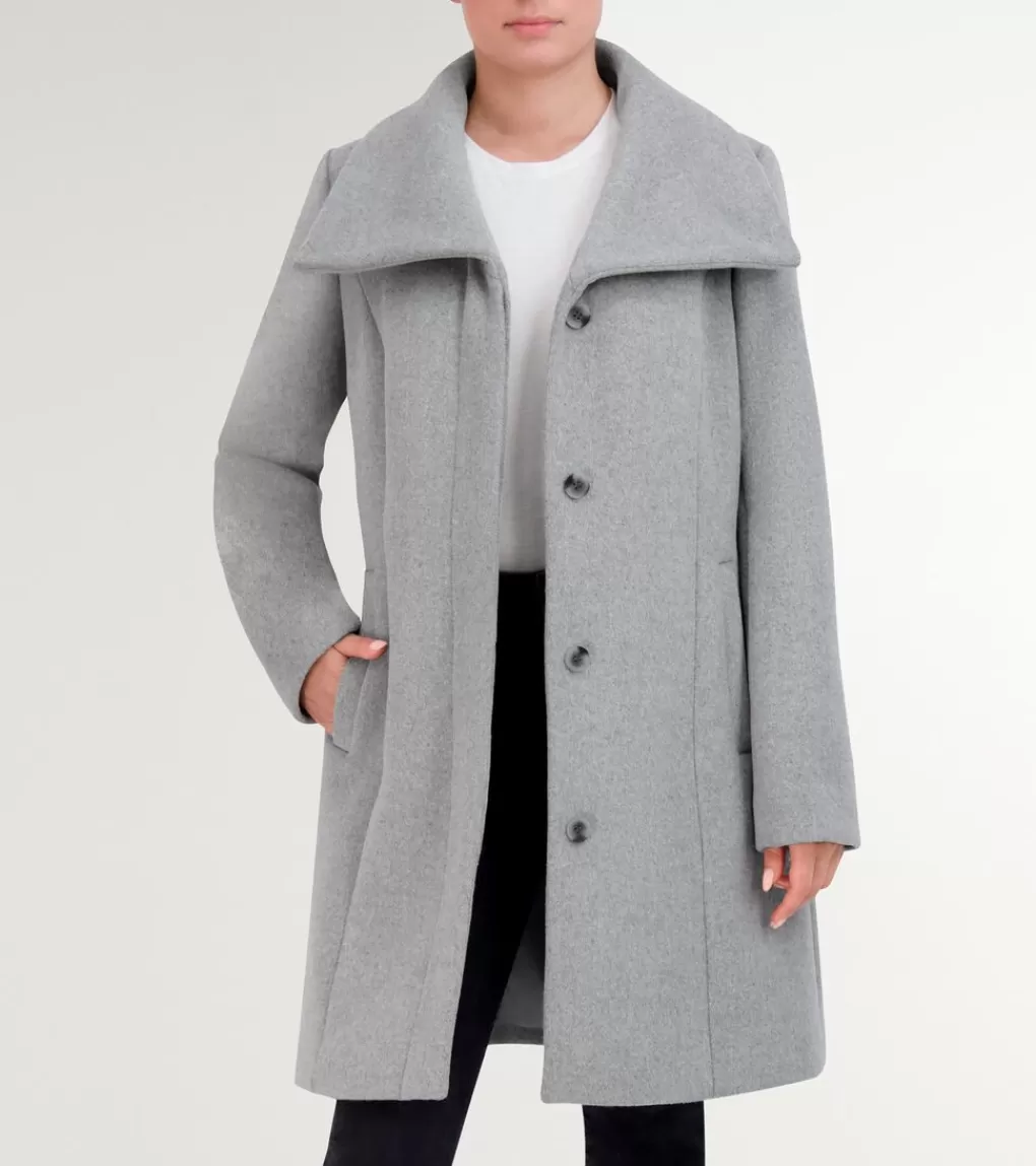 Women's Convertible Collar Button-Up Coat*Cole Haan Discount