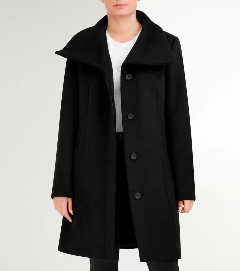 Women's Convertible Collar Button-Up Coat*Cole Haan Outlet