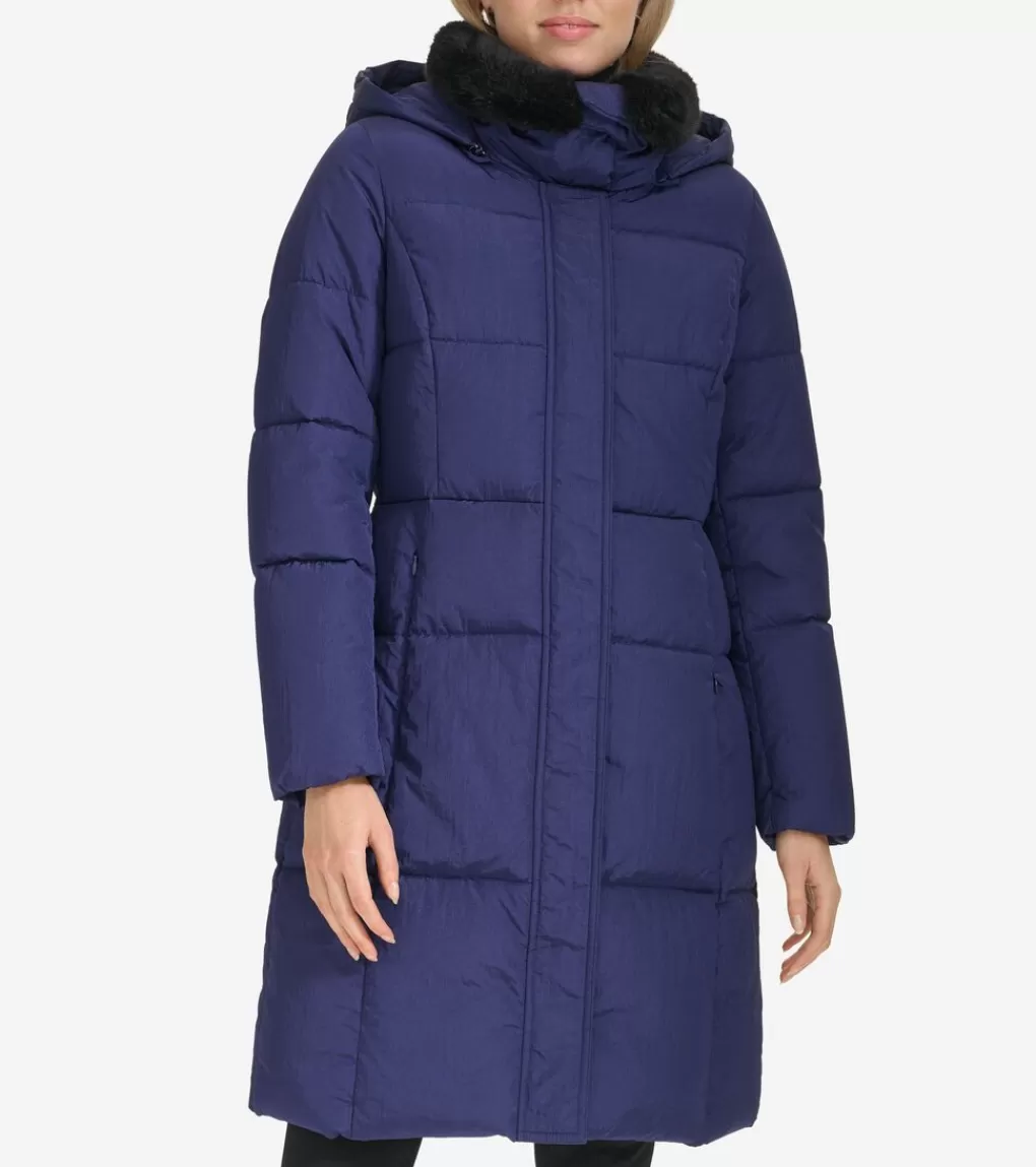 Women's Faux-Fur Collar Puffer Coat*Cole Haan Flash Sale