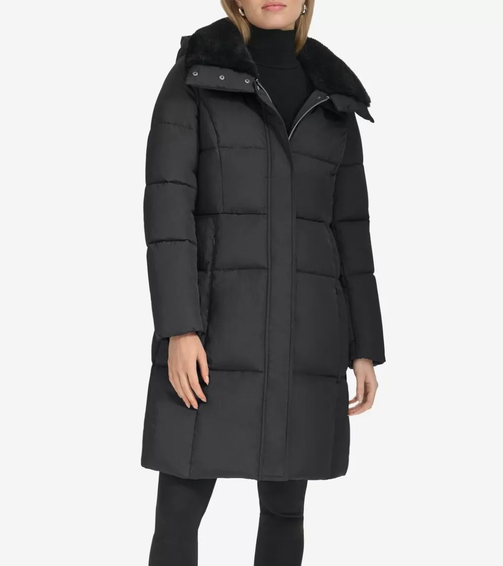 Women's Faux-Fur Collar Puffer Coat*Cole Haan Hot