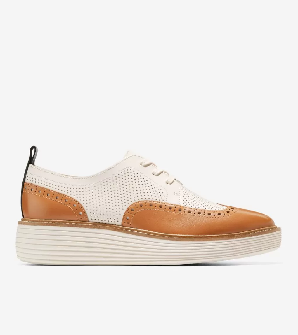 Women's ØriginalGrand Platform Wingtip Oxfords*Cole Haan Cheap