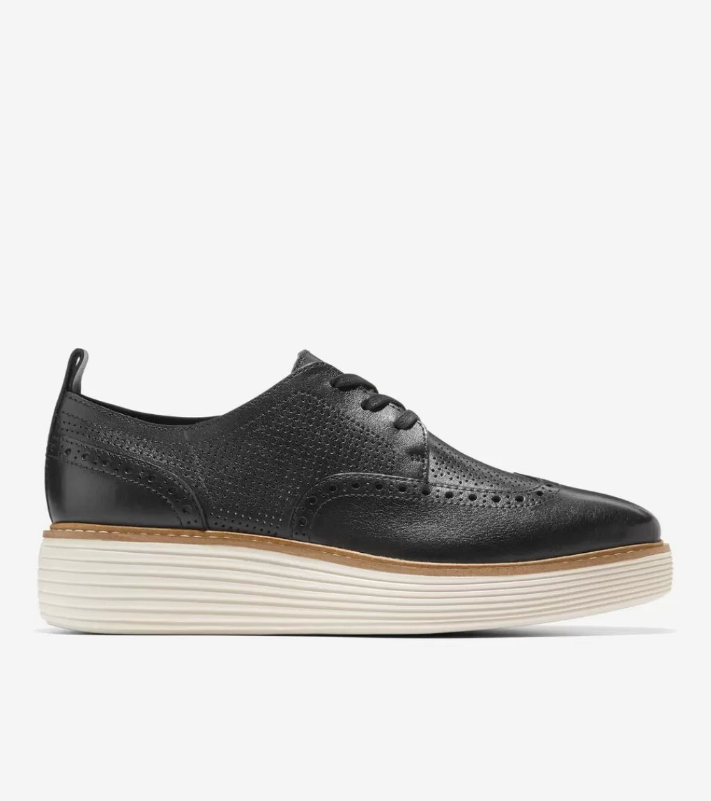 Women's ØriginalGrand Platform Wingtip Oxfords*Cole Haan Cheap