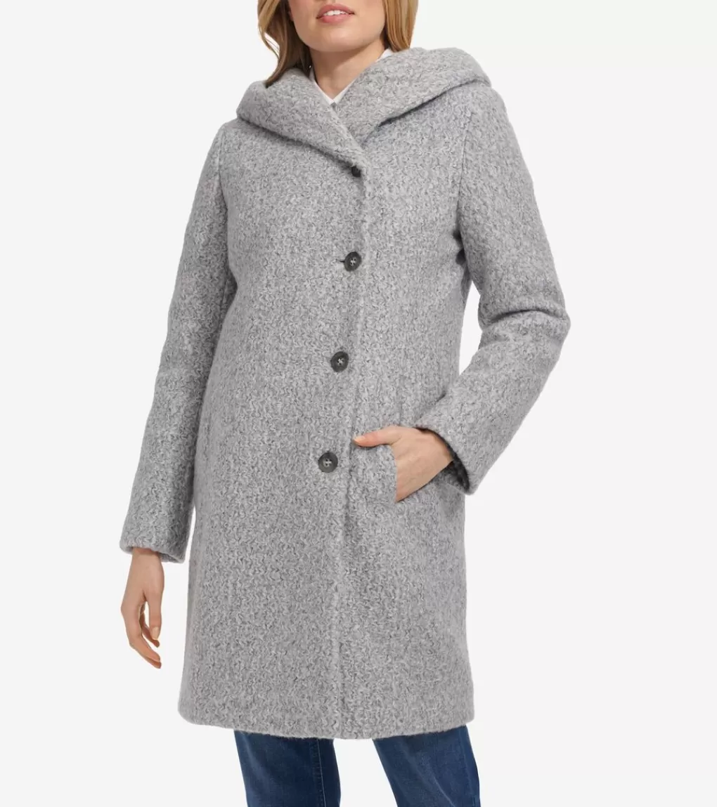 Women's Pressed Hooded Shawl Coat*Cole Haan Sale