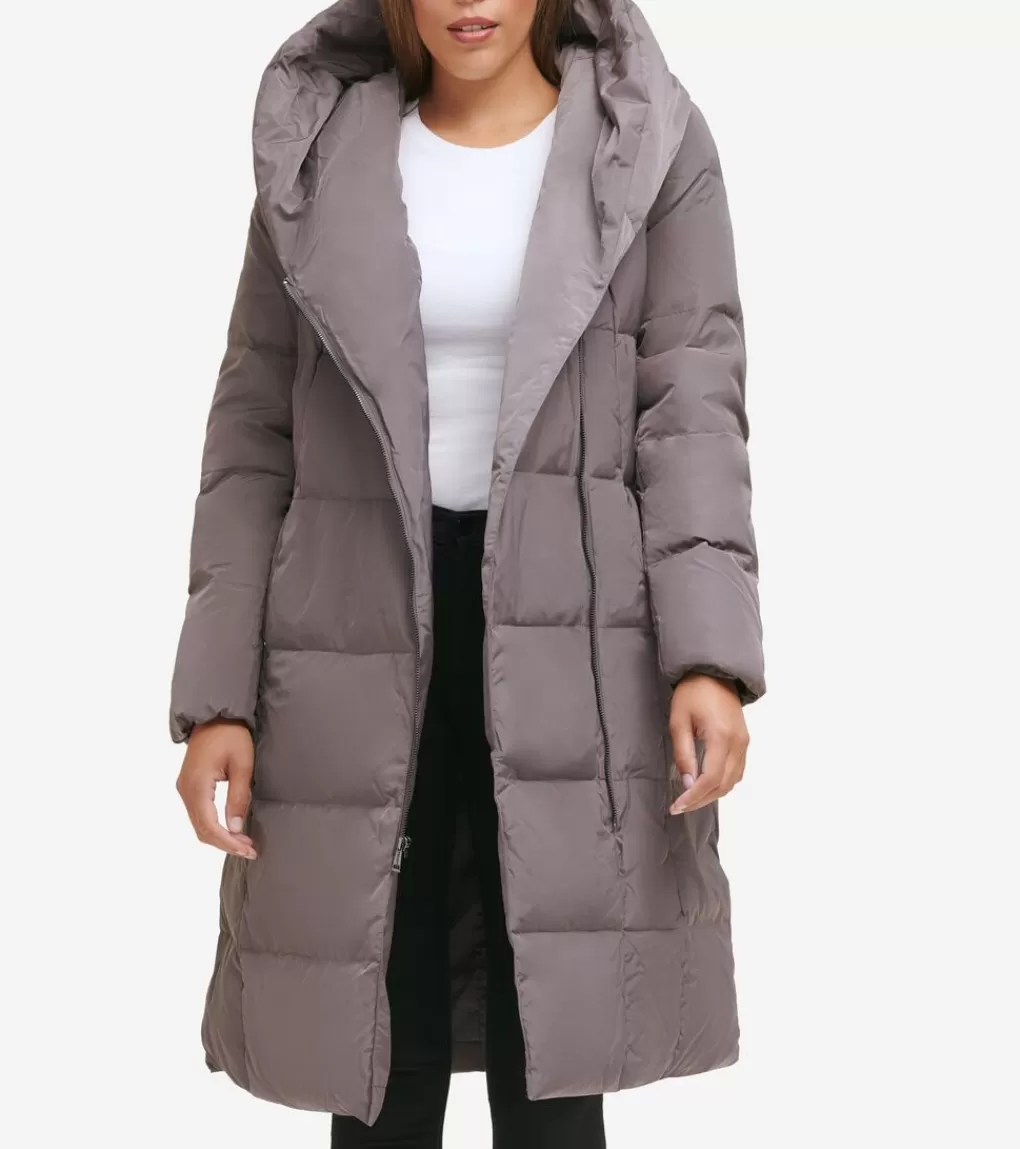 Women's Signature Asymmetrical Collar Convertible Coat 40in*Cole Haan Store