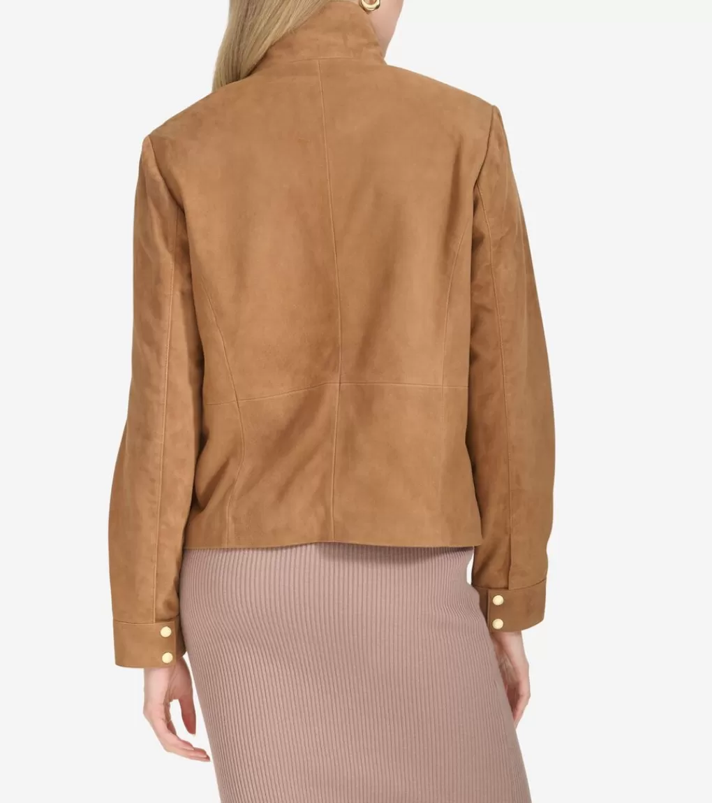 Women's Zip-Front Suede Jacket*Cole Haan Fashion